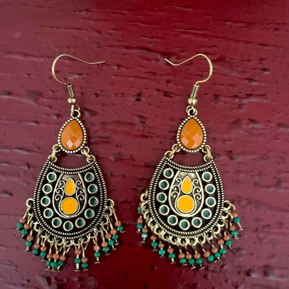 Fashion Jewelry Bohemian Dangle Earrings Retro Metal Hollow Earrings NEW # 200 - Picture 5 of 6
